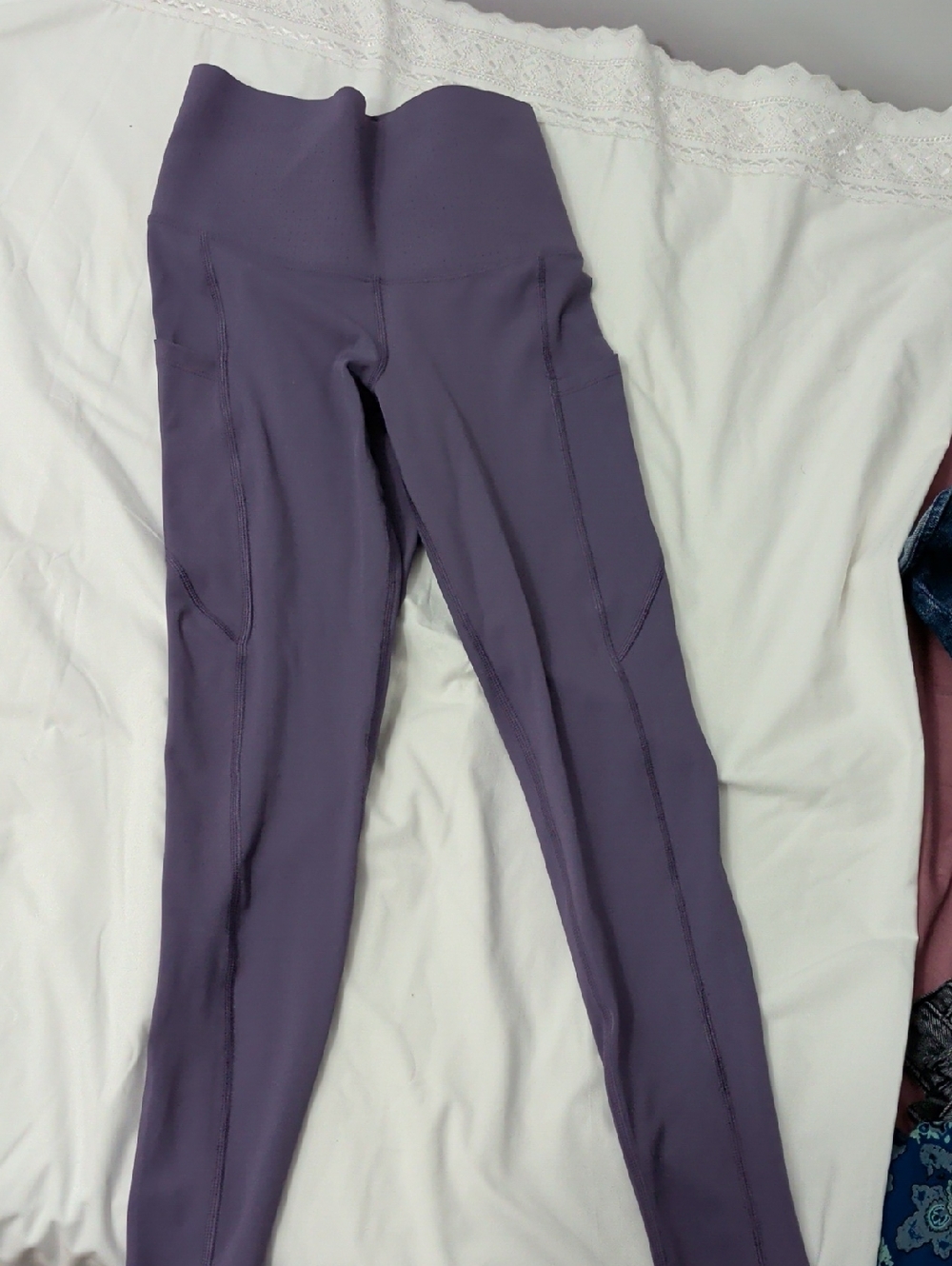 Ina Purple High-Rise Leggings with Side Panels